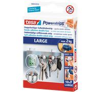 TESA 58000 - tesa® Powerstrips® Large, 5,0 x 2,0 cm, 10 pièces