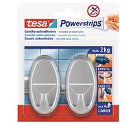 Tesa 58063-00001-01 58063-00001-01-Crochets L ovale chromé mat Powerstrips jusqu'à 2 kg