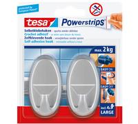 TESA 58063 - Crochets tesa® Powerstrips® Large ovales, chrome mat