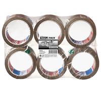 tesa Ruban adhésif d'emballage PP 66 m x 50 mm brun 48 µm - Lot de 6