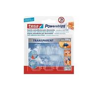 Tesa 58900-00014-01 powerstrips deco 5 crochets transparents + 8 bandes adhésives double-face amovibles