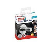 Powerbutton Crochet adhésif Universal large, chrome