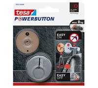 Powerbutton Crochet adhésif Universal large, chrome