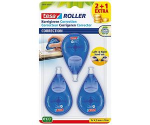 tesa 59608 - PROMO : Lot de 3 Rollers de Correction Droitiers/Gauchers 2 + 1 Gratuit