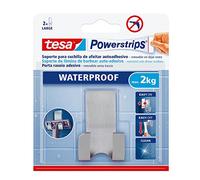 Tesa 59709 - 00002 - 00 - Crochet en acier à deux lames porte-rasoir ou serviette de bain