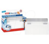 tesa Powerstrips Regal ZOOM WATERPROOF, argent / blanc