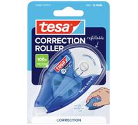 tesa 59981 - Roller de Correction Rechargeable - 14m:8,4mm | Ruban correcteur précis et net - Inscriptible immédiatement - Rechargeable et sans solvant - Au bureau et à la maison