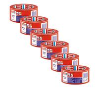 tesa Lot de 6 Rubans Adhésif 60760 PVC Plastifié pour Repérage Marquage Temporaire Rouge 33m x 50mm