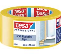tesa Ruban d'enduit 66001 33 m x 50 mm Jaune - 6 pièces