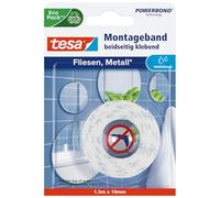 tesa Ruban double-face 77744 étanche pour carrelage et métal 1,5 m x 19 mm