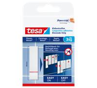 tesa Languettes adhésives 77761 – pour carrelage & métal, jusqu'à 3 kg – Blanc, 6 pièces