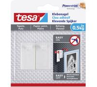 tesa Clous adhésifs pour papier peint et enduit – charge supportée 0,5 kg – 8 pièces