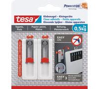 TESA 77782 - Clou adhésif réglable tesa 0,5 kg, lot de 2