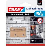 tesa 77905 - Lot de 2 Vis adhésives rectangle pour brique 5 Kg