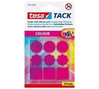 Tesa 9 Pastilles Adhésives Tack Couleur - Rose
