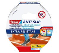 tesa Adhésif Antidérapant - Ruban Adhésif Antidérapant pour les Sols Intérieurs et Extérieurs - Idéal pour les Escalier et les Marches - Transparent - 5 m x 25 mm