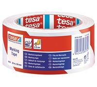 Tesa Adhésif de marquage Rouge/Blanc 50 mm x 33 m