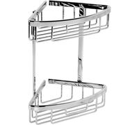 Tesa Aluxx Étagère d'angle de douche à deux niveaux, Chrome