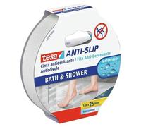 Tesa Antislip Nastro Antiscivolo Doccia Delicato Per Il Bagno 5m X 25mm, 5 M, Transparent, Fort, 25 Mm, 1 Pièce(S)
