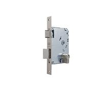Tesa Assa Abloy, 20104PHN Serrure à encastrer pour portes en bois, fonction d'entrée, acier nickelé