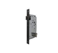 Tesa Assa Abloy 2037F60NE Serrure à encastrer pour portes en bois pare-feu avec cylindre noir entrée 60 mm/face carrée 2037F