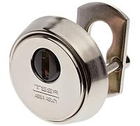 Tesa Assa Abloy E700L26LN Rosace de Sécurité E700L pour Porte, Laiton Nickelé, Noyau 2 x 2 mm Acier Laminé, Protecteur de Cylindre Carbonitruré, Contreplaque 4 mm
