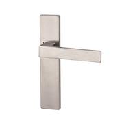 Tesa Assa Abloy Manche toundra avec plaque longue en acier inoxydable 316L Man.Tundra P.Long Step IS16, argent, Placa Larga 00 mm MTU5L800IS16
