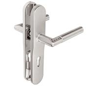 TESA Assa Abloy poignée électronique Code Handle avec Clavier numérique pour Portes intérieures, Plaque Longue avec Trou de clé 72 mm, Droite, Chrome Mat
