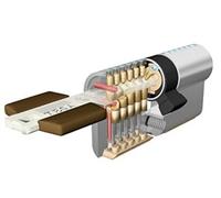 Tesa Assa Abloy TK153040N: Cylindre européen TK100, 30 x 40 mm, finition nickelée, compatible serrures à profil européen, usage résidentiel et commercial, montage facile