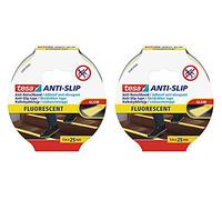 tesa Bande antidérapante, 5 m x 25 mm (2 x fluorescent, 5 m x 25 mm)