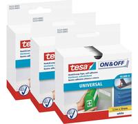 TESA Bande auto-agrippante 2,5 m x 20 mm blanc x3 pcs.