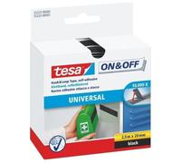 tesa Bande auto-agrippante On & Off 55225-00000-02 Noir 20 mm x 2,5 m