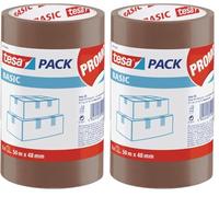 Tesa Basic Pack Lot de 6 cassettes d'emballage Marron