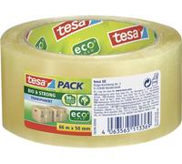 tesa Ruban adhésif d'emballage BIO & STRONG 58296 – Transparent – 98% bio – 66 m x 50 mm