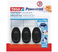 tesa Black Hooks S Crochet adhésif Powerstrips petit ovale (l x H) 14 mm x 34