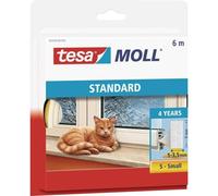 tesa Calfeutrer Joint d'isolation Adhésif en Mousse - Blanc - 6 m x 9 mm x 4 mm