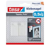 tesa Clous adhésifs pour papier peint et enduit – charge supportée 0,5 kg – 8 pièces