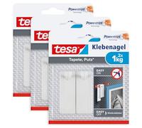 tesa Clou adhésif 77773 pour papier peint et plâtre 1 kg Contenu 6 pièces