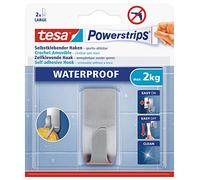 Tesa Crochet adhésif Powerstrips Waterproof Crochet rectangulaire métal - Vendu par 1