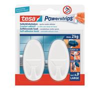 tesa Crochet de décoration Powerstrips® crochet LARGE 58013 taille L (70x37 mm) oval Quantité:6