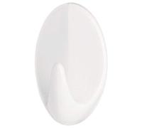 Crochet - Permanent - ovale - taille L - 55 x 33 x 26 mm - blanc - lot de 2