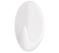 Crochet - Permanent - ovale - taille L - 55 x 33 x 26 mm - blanc - lot de 2