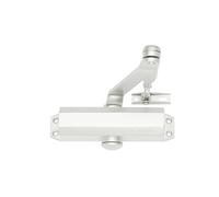TESA DC110 ferme-porte, EN 3, pour portes standard, bras articulé, Blanc RAL 9016, montage en surface, vitesse de fermeture et à-coup final réglables