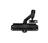 TESA DC110 ferme-porte, EN 3, pour portes standard, bras articulé, Noir RAL 9005, montage en surface, vitesse de fermeture et à-coup final réglables