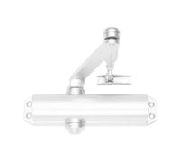 TESA DC120 ferme-porte, EN 4, jusqu'à 80 kg, bras articulé, Blanc RAL 9016, montage en surface, vitesse de fermeture et à-coup final réglables