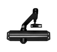 TESA DC120 ferme-porte, EN 4, jusqu'à 80 kg, bras articulé, Noir RAL 9005, montage en surface, vitesse de fermeture et à-coup final réglables