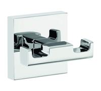Tesa 40407 Deluxxe anneau porte-serviettes, adhésif, métal chromé finition brillante, design délicat, garanti inoxydable, 156mm x 185mm x 45mm Accessoire de salle de bain, angulaire