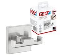 tesa® Deluxxe porte serviettes 1 barre fixe, adhésif, métal chromé finition brillante, design moderne, garanti inoxydable, 50mm x 630mm x 73mm