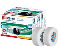 tesa Dérouleur de ruban adhésif tesafilm® invisible noir – 3 rouleaux 33 m x 19 mm