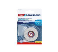 tesa Adhésif double-face de montage Powerbond MIRROR 55732, pour miroir blanc 1,5 m x 19 mm